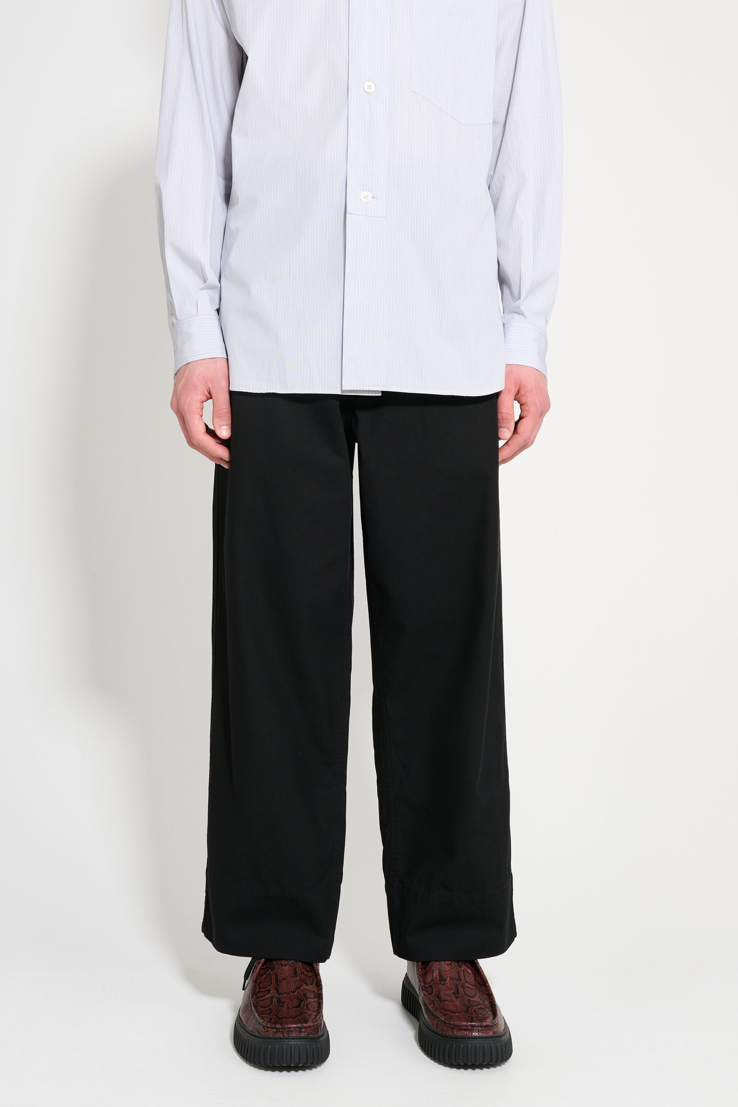 Margaret Howell MHL Painters Trousers Dry Cotton Garbadine Black