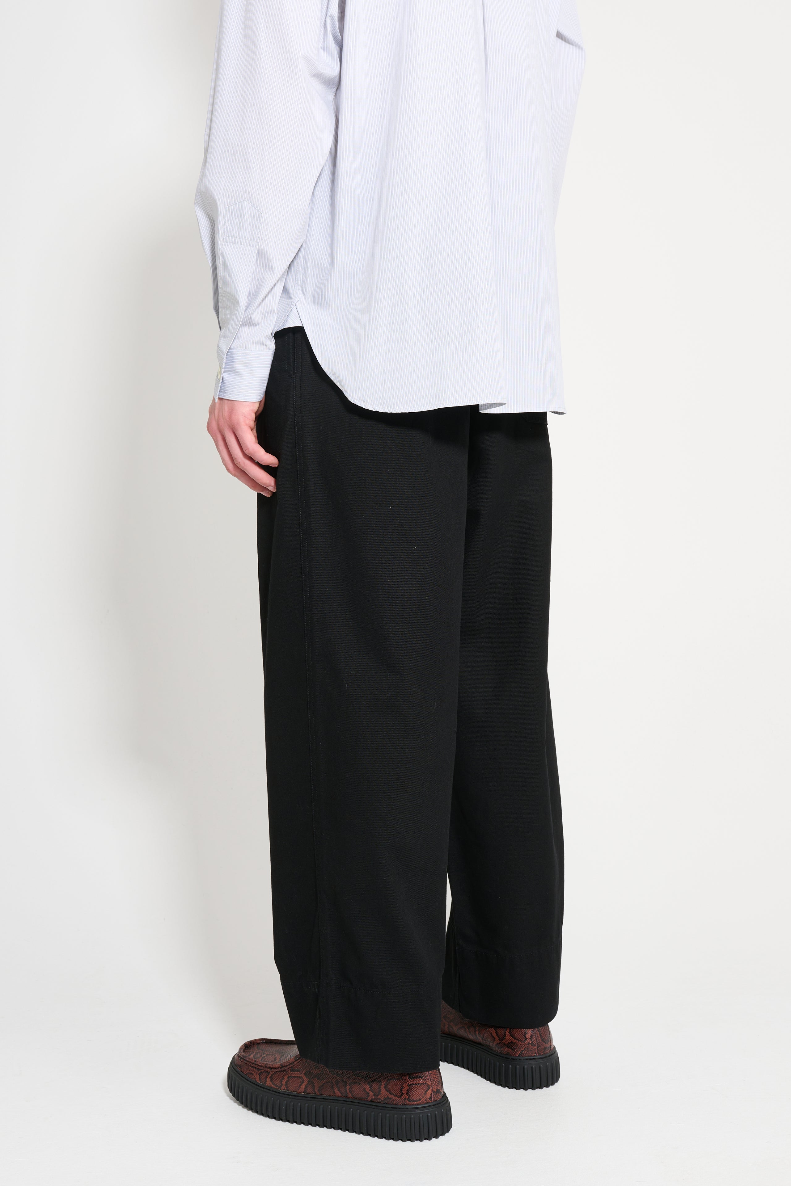Margaret Howell MHL Painters Trousers Dry Cotton Garbadine Black