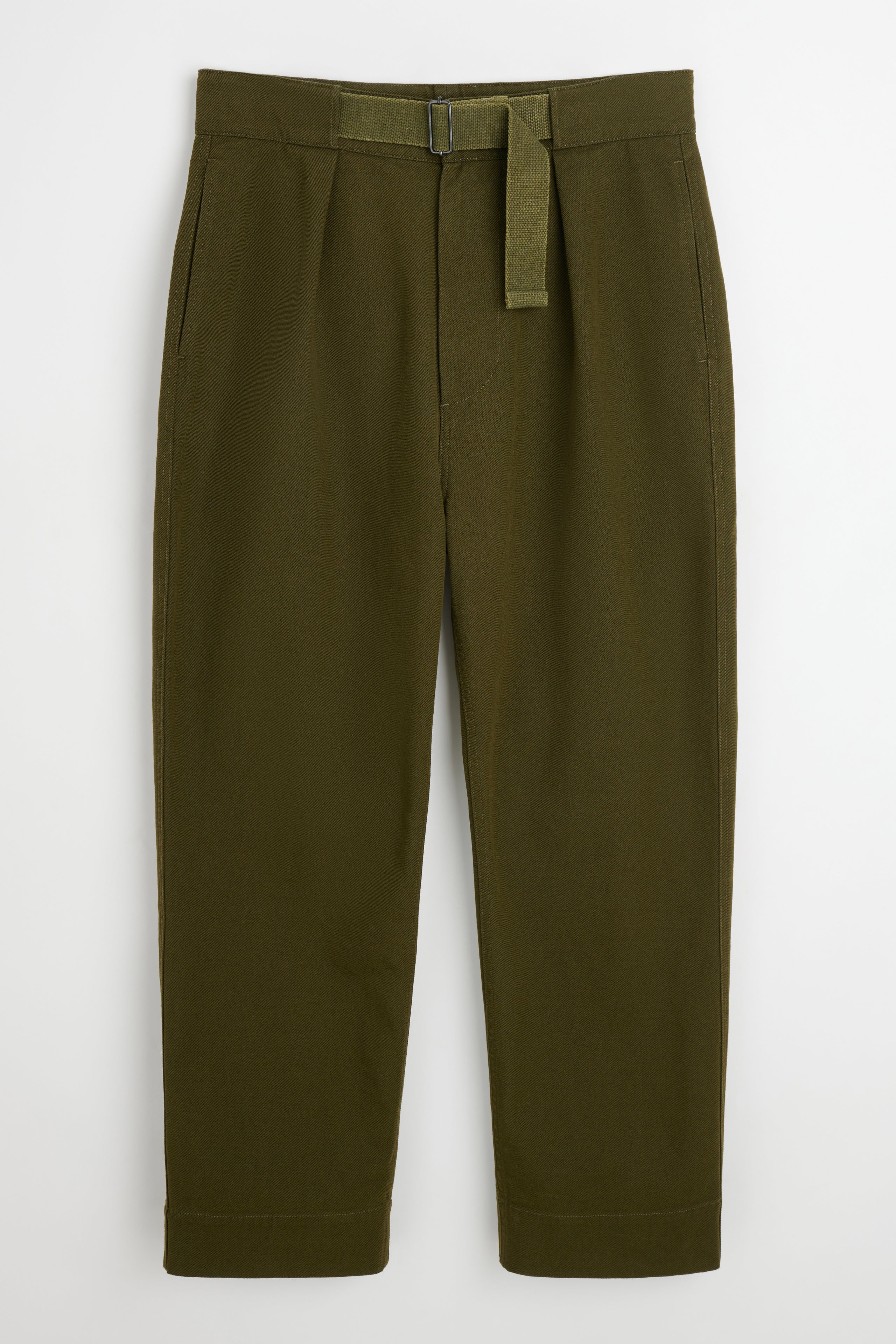 Margaret Howell MHL Slide Adjustor Trouser Cotton Wool Drill Moss