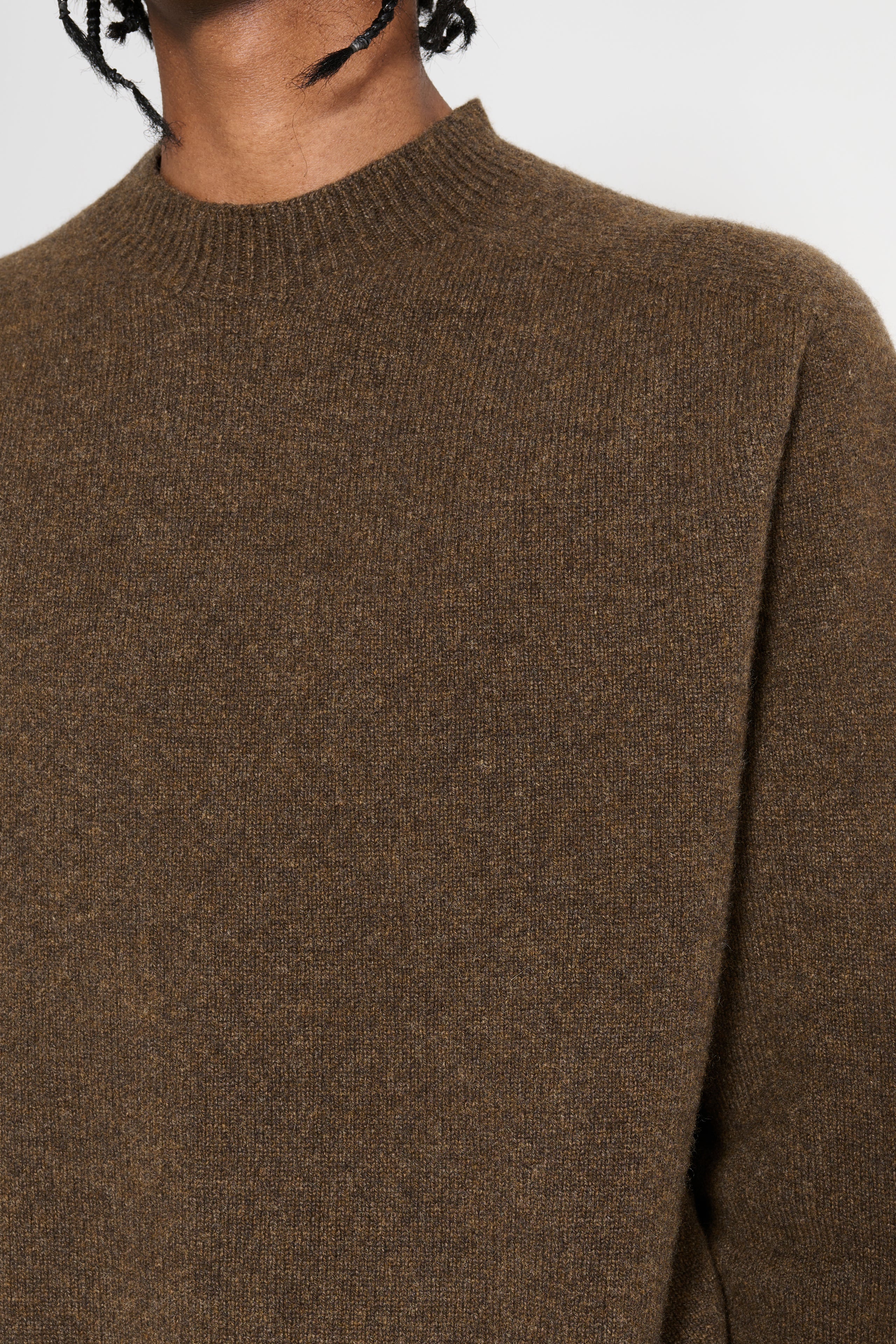 Margaret Howell Seamless Crew Neck Merino Cashmere Bracken