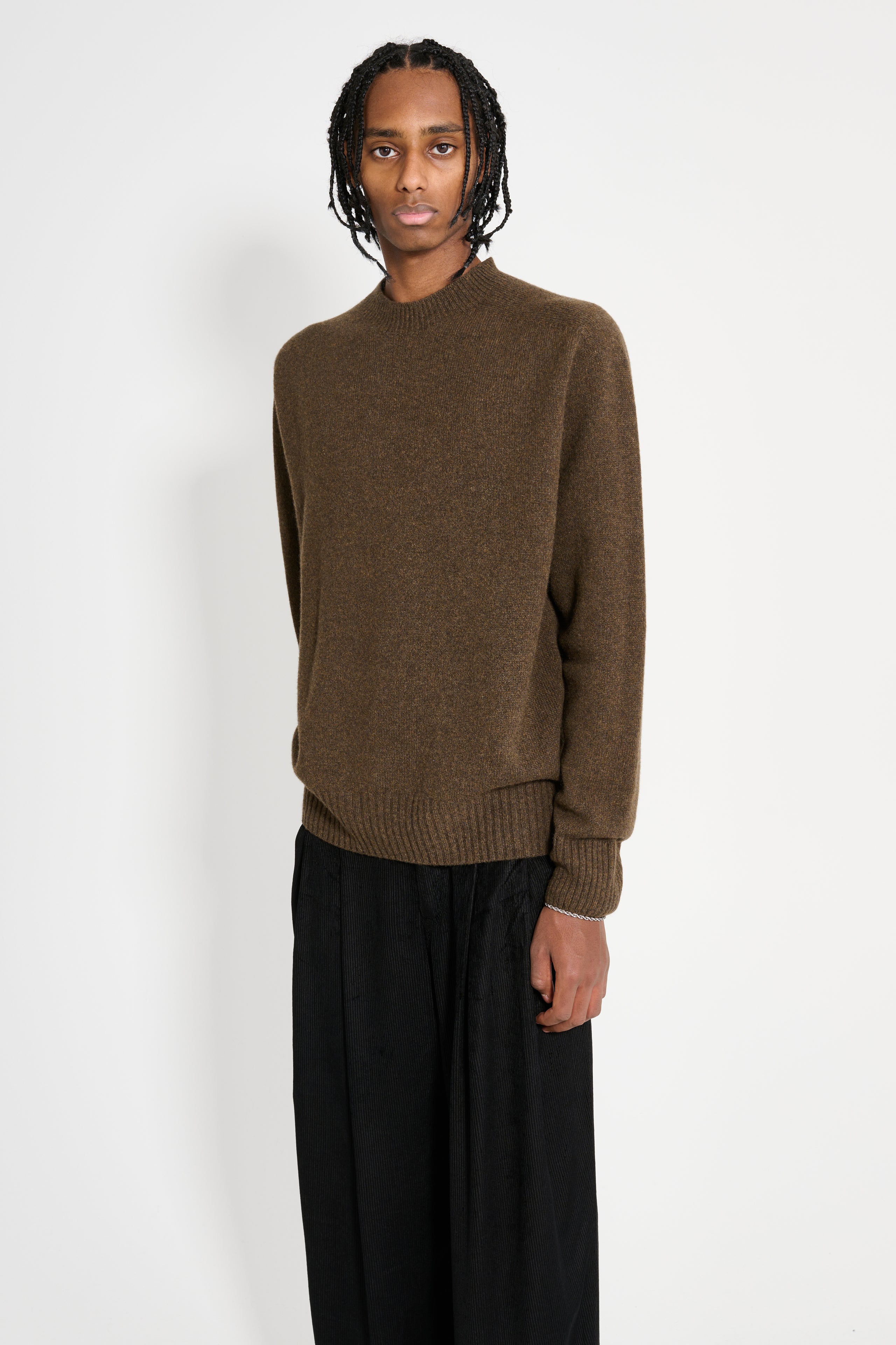 Margaret Howell Seamless Crew Neck Merino Cashmere Bracken