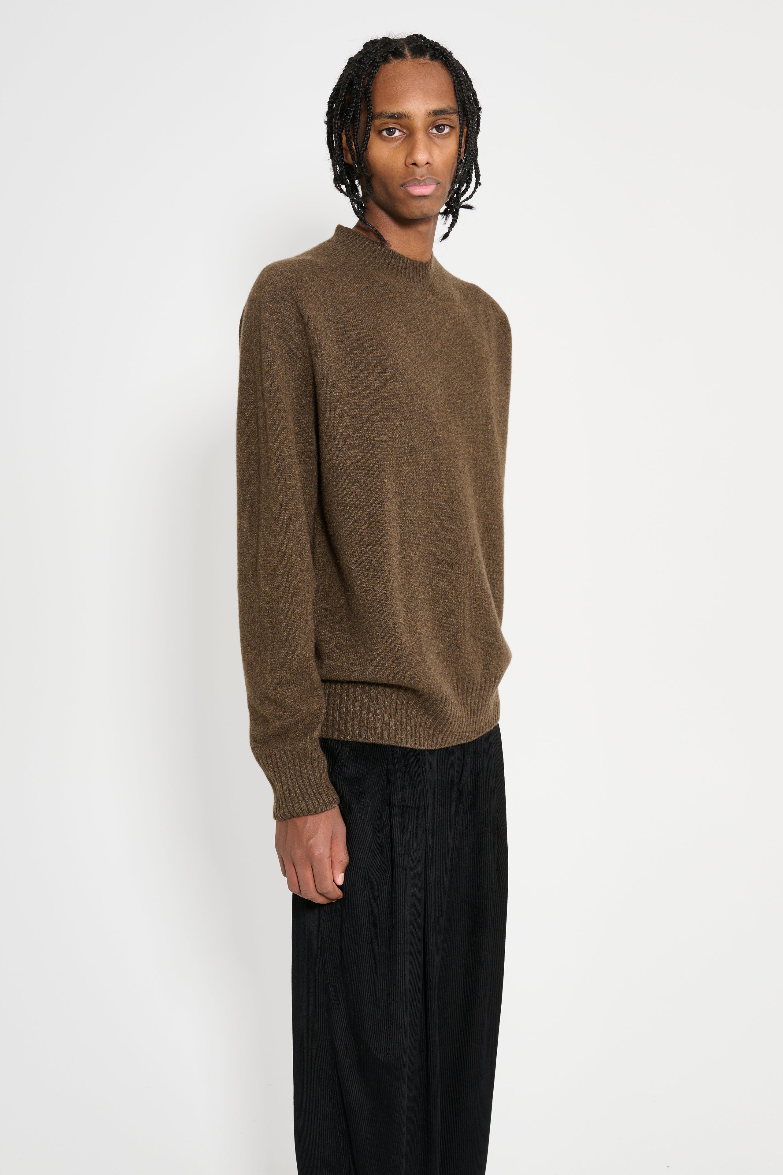 Margaret Howell Seamless Crew Neck Merino Cashmere Bracken