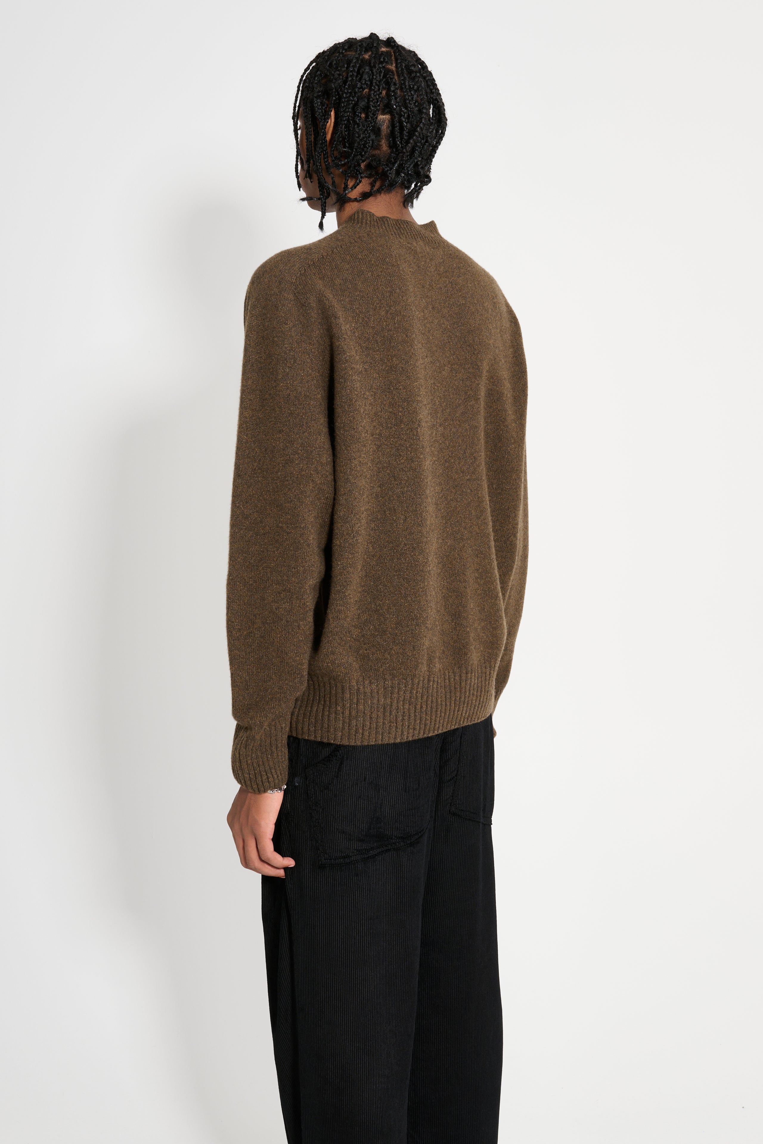 Margaret Howell Seamless Crew Neck Merino Cashmere Bracken