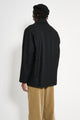 Margaret Howell MHL Pea Coat Coarse Wool Melton Black
