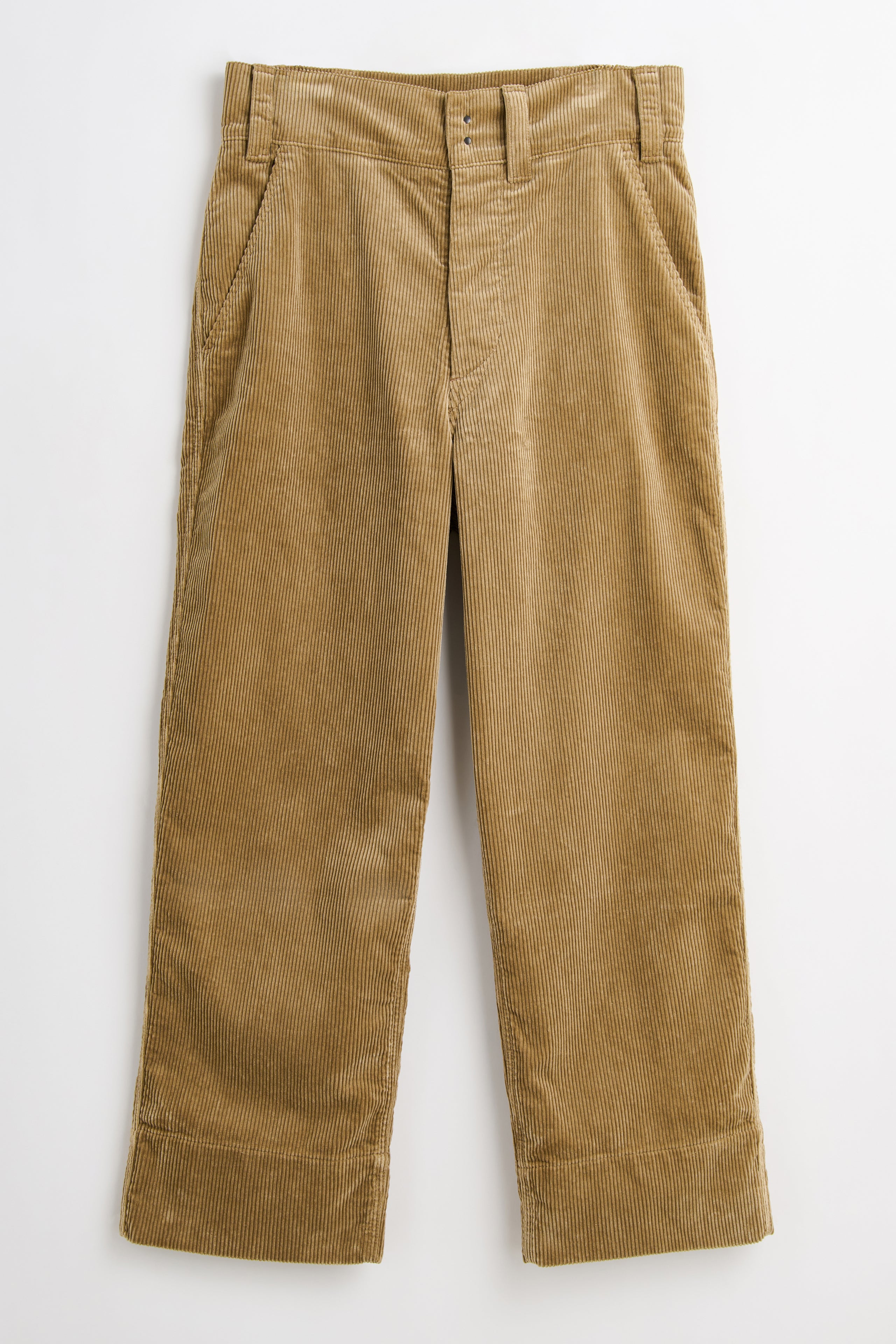 Margaret Howell MHL Wide Waistband Trouser Heavy Corduroy Off Putty