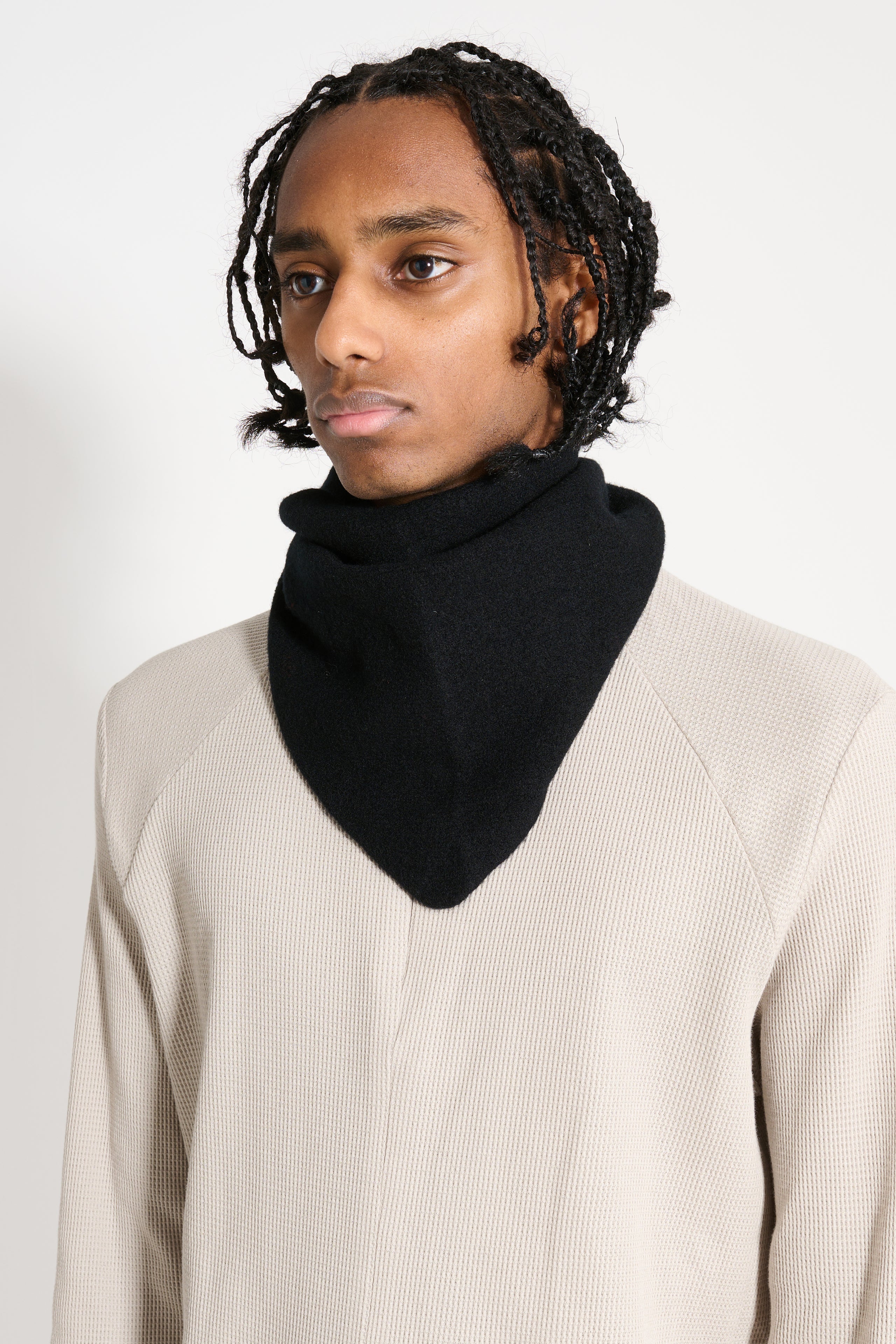 Margaret Howell MHL Scout Scarf Lambswool Black