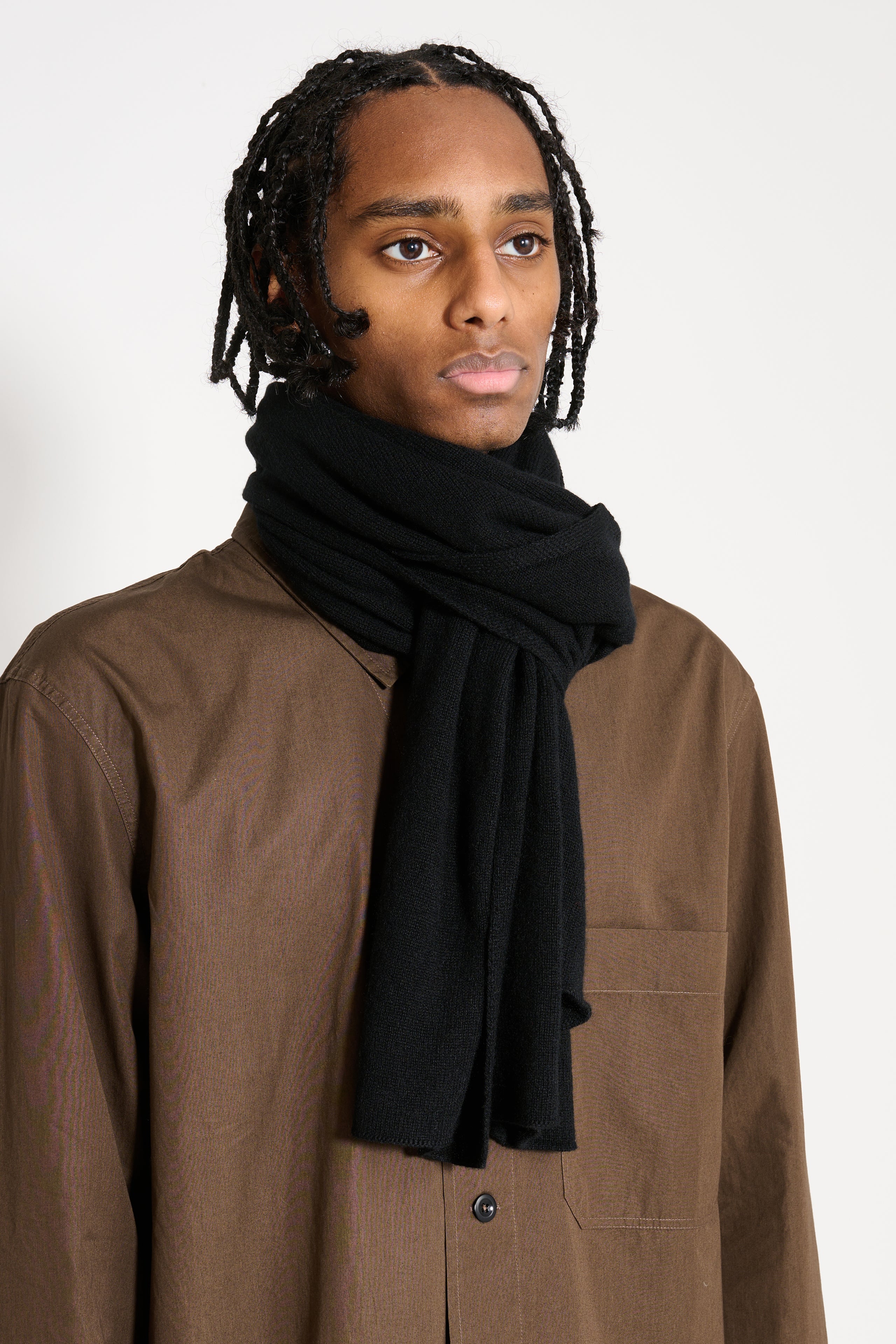 Margaret Howell Oversized Scarf Cashmere Black