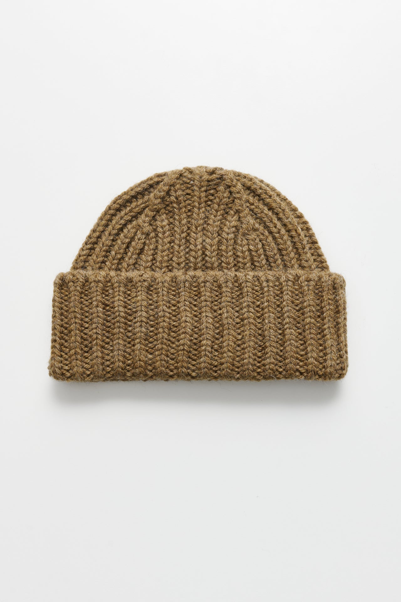 Margaret Howell MHL Chunky Rib Hat British Wool Olive