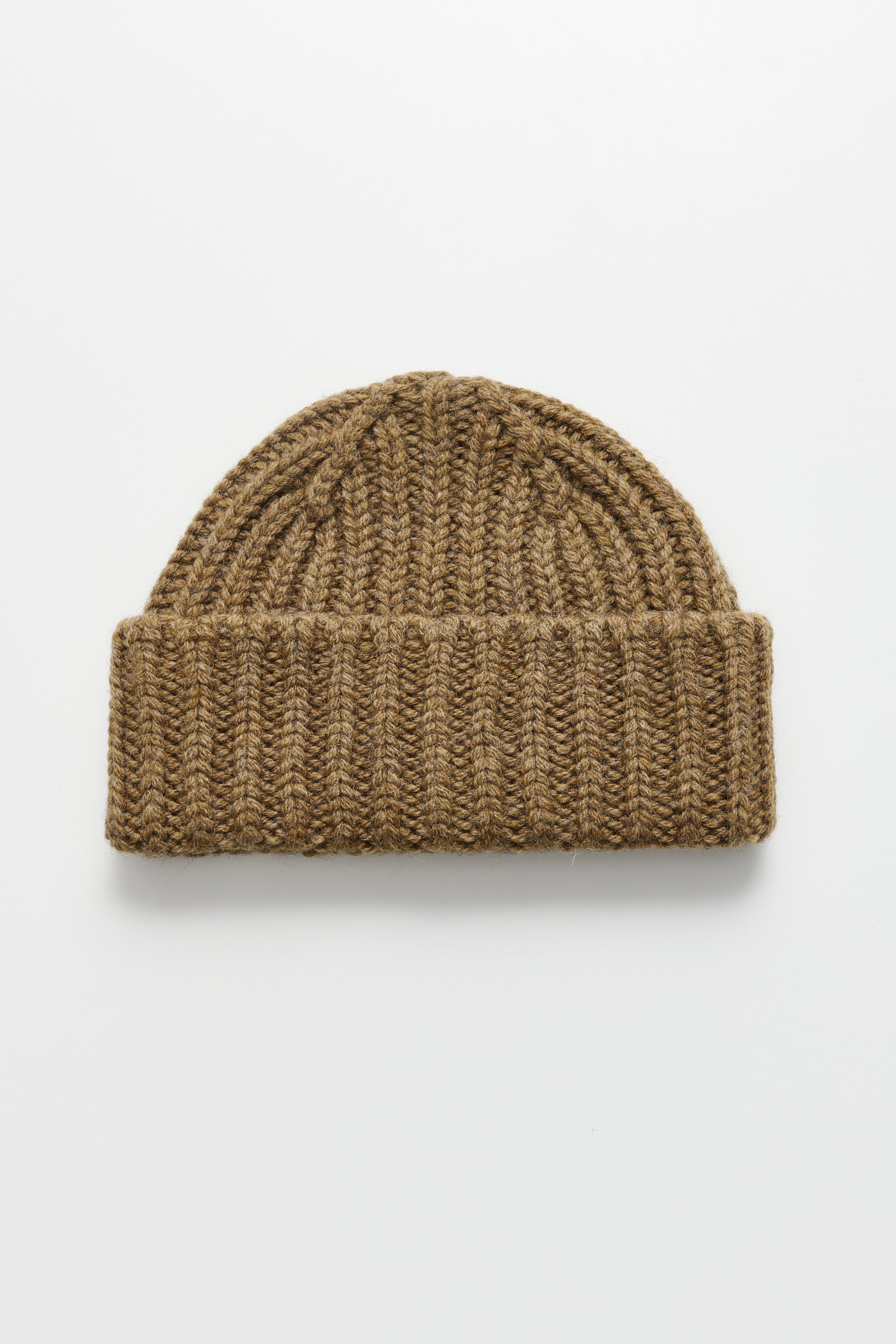 Margaret Howell MHL Chunky Rib Hat British Wool Olive