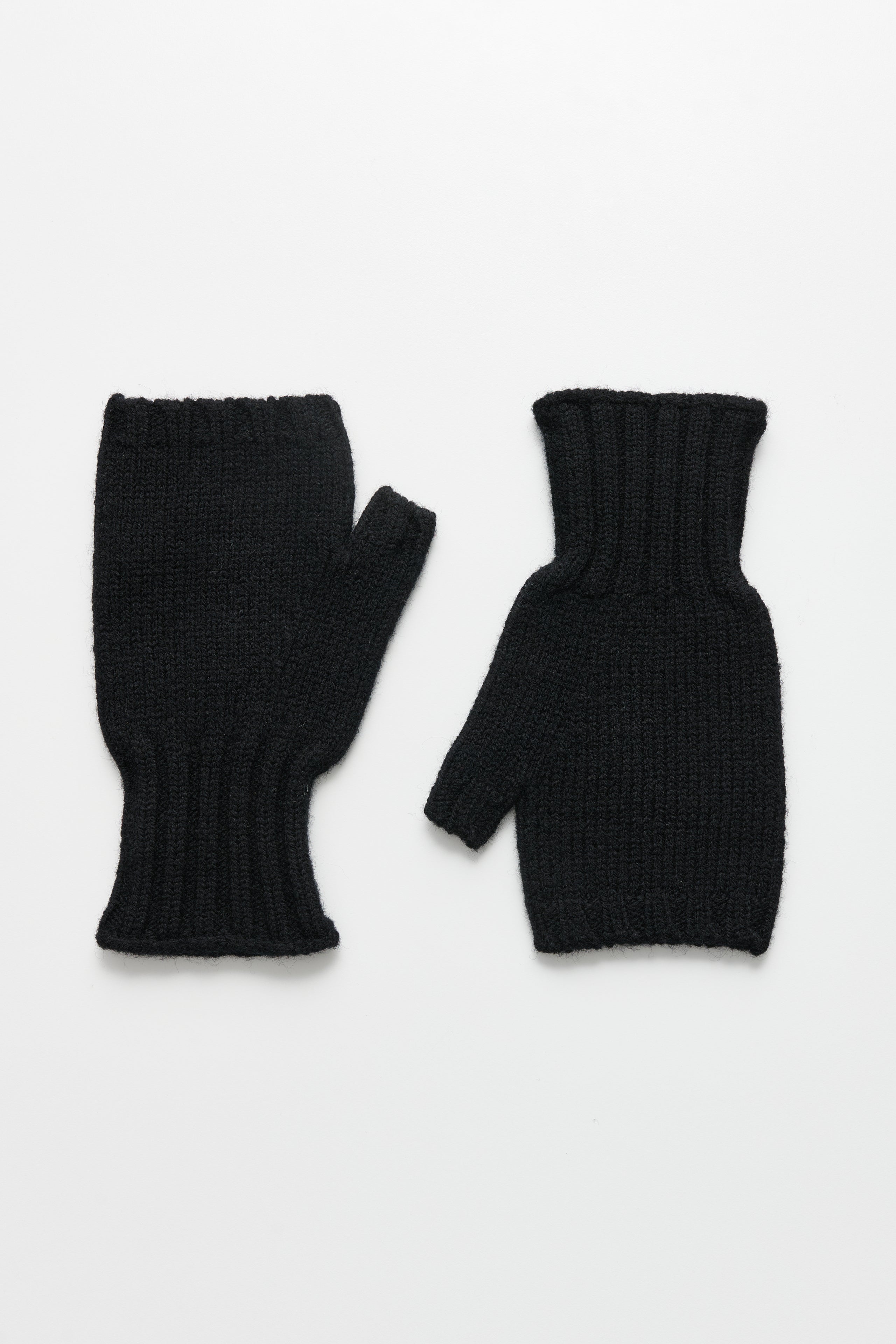 Margaret Howell MHL Chunky Fingerless Glove British Merino Black