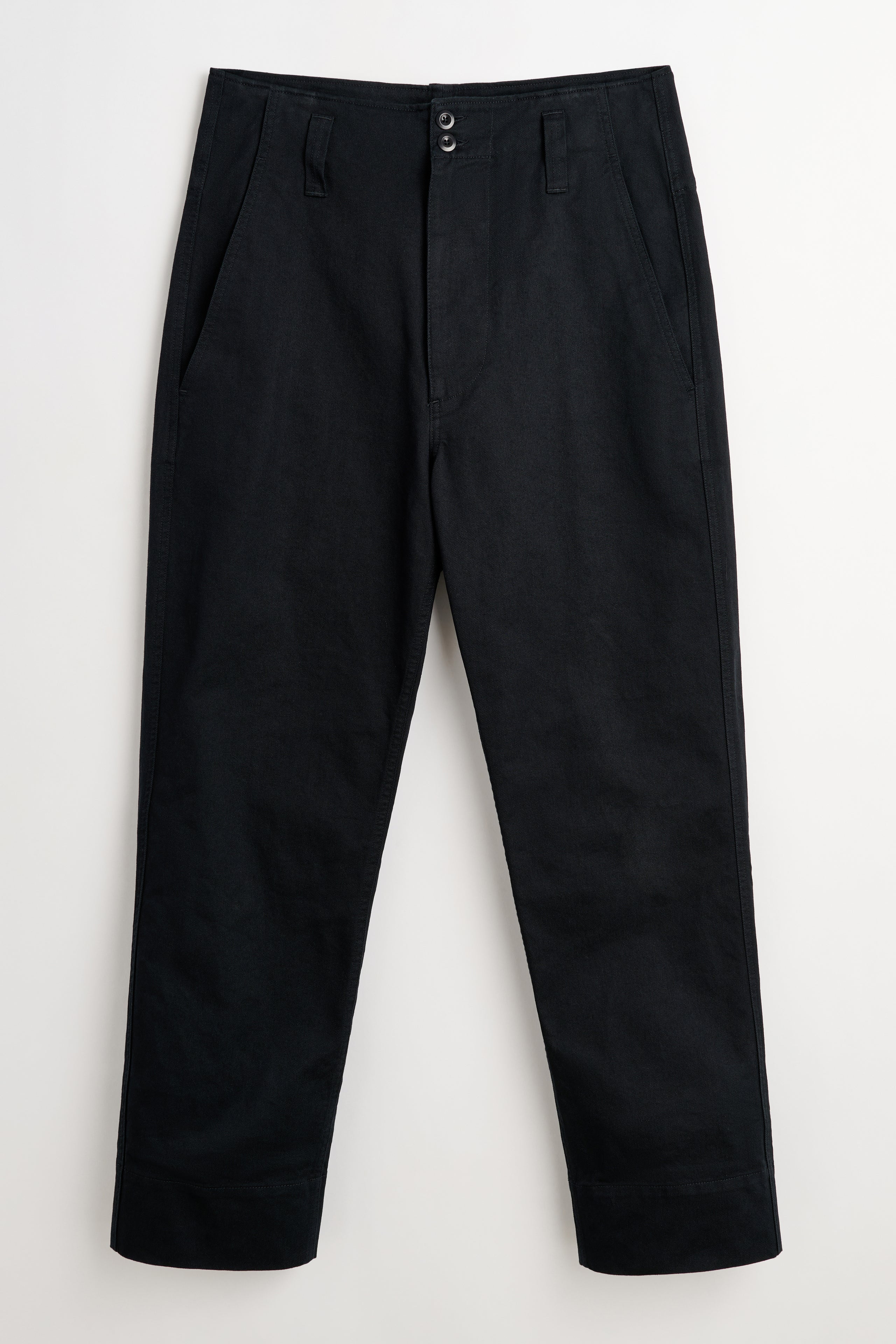 Margaret Howell MHL Dropped Loop Trouser Soft Cotton Drill Dark Ink