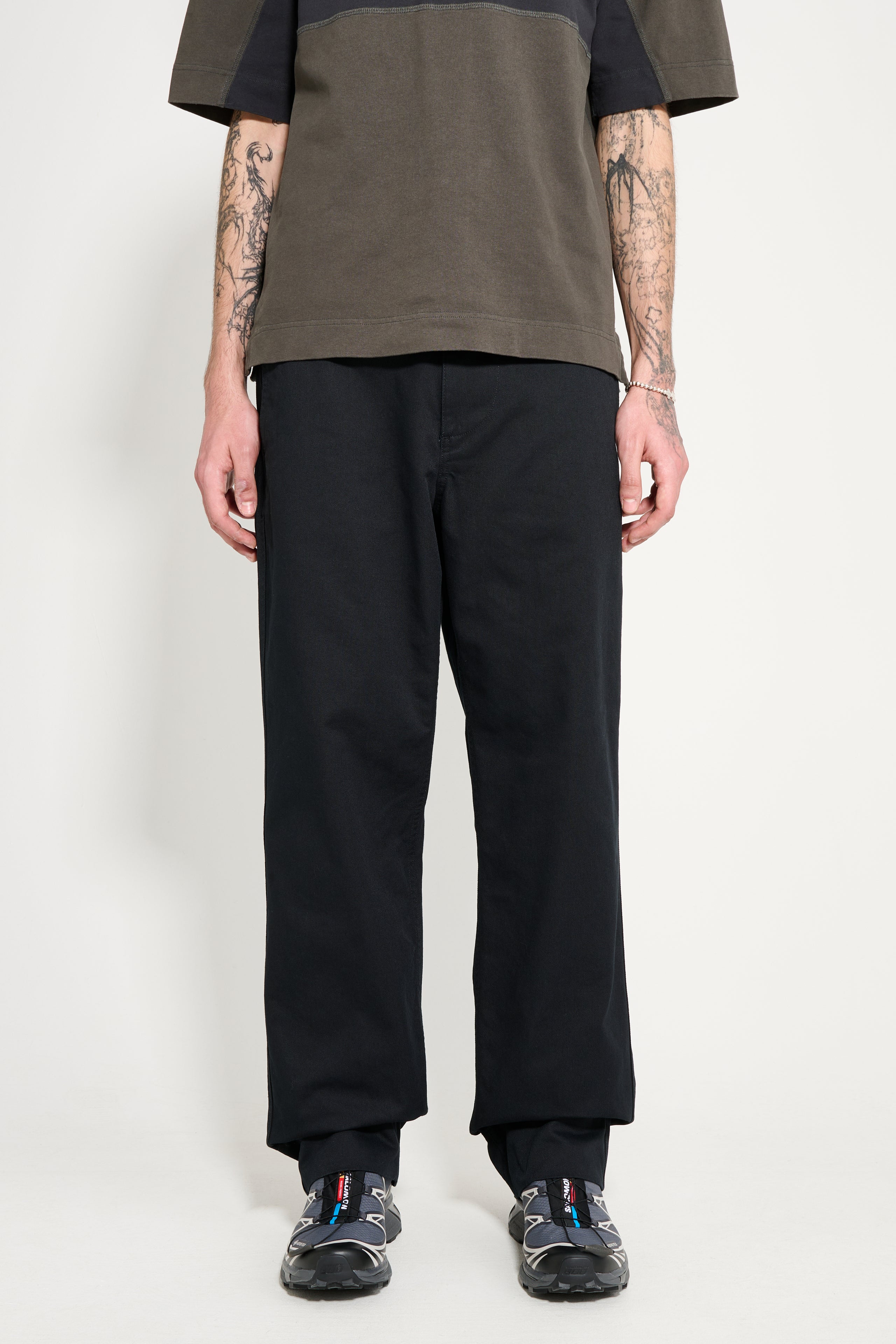 Margaret Howell MHL Dropped Loop Trouser Soft Cotton Drill Dark Ink