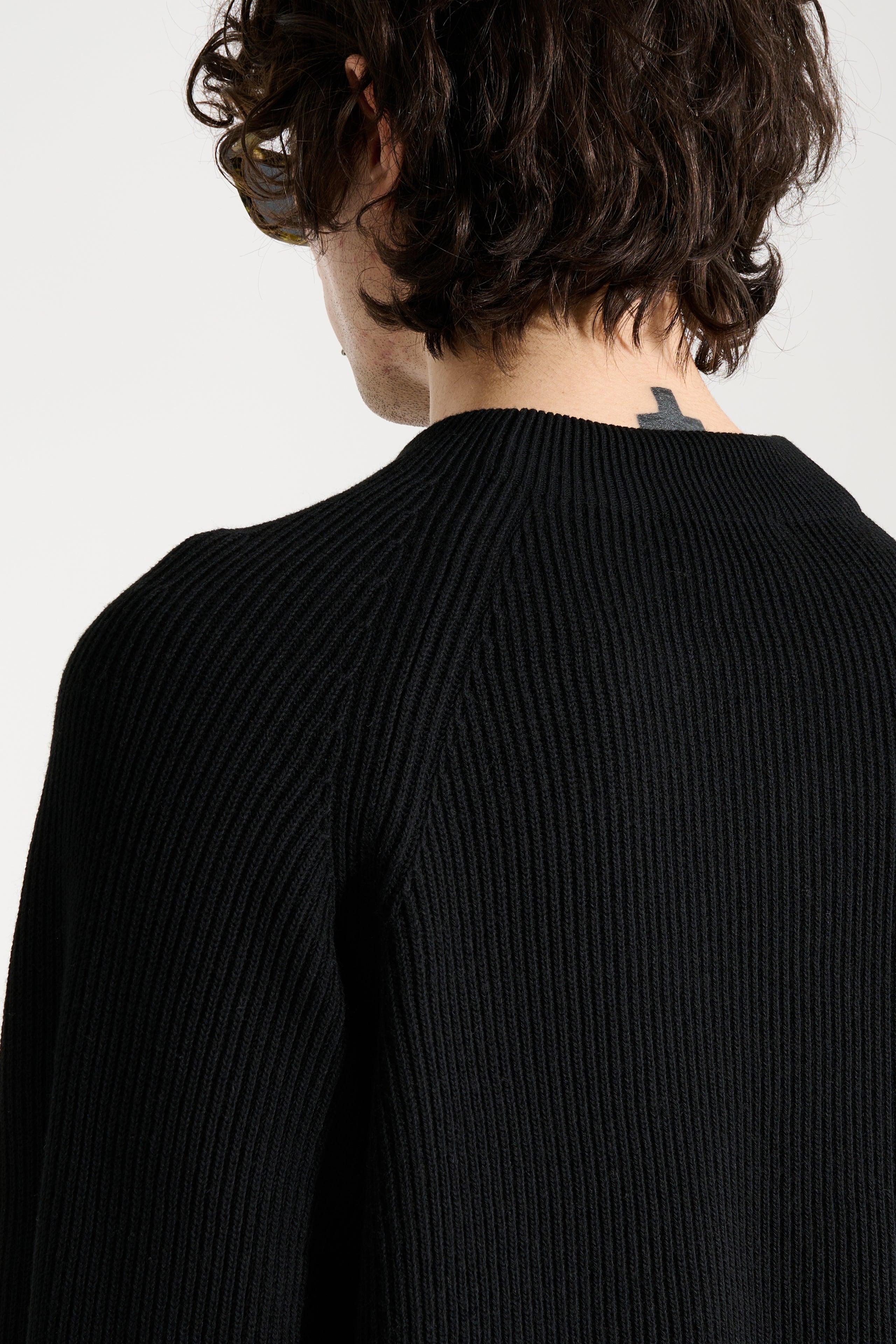 Margaret Howell Simple Rib Crew Neck Black