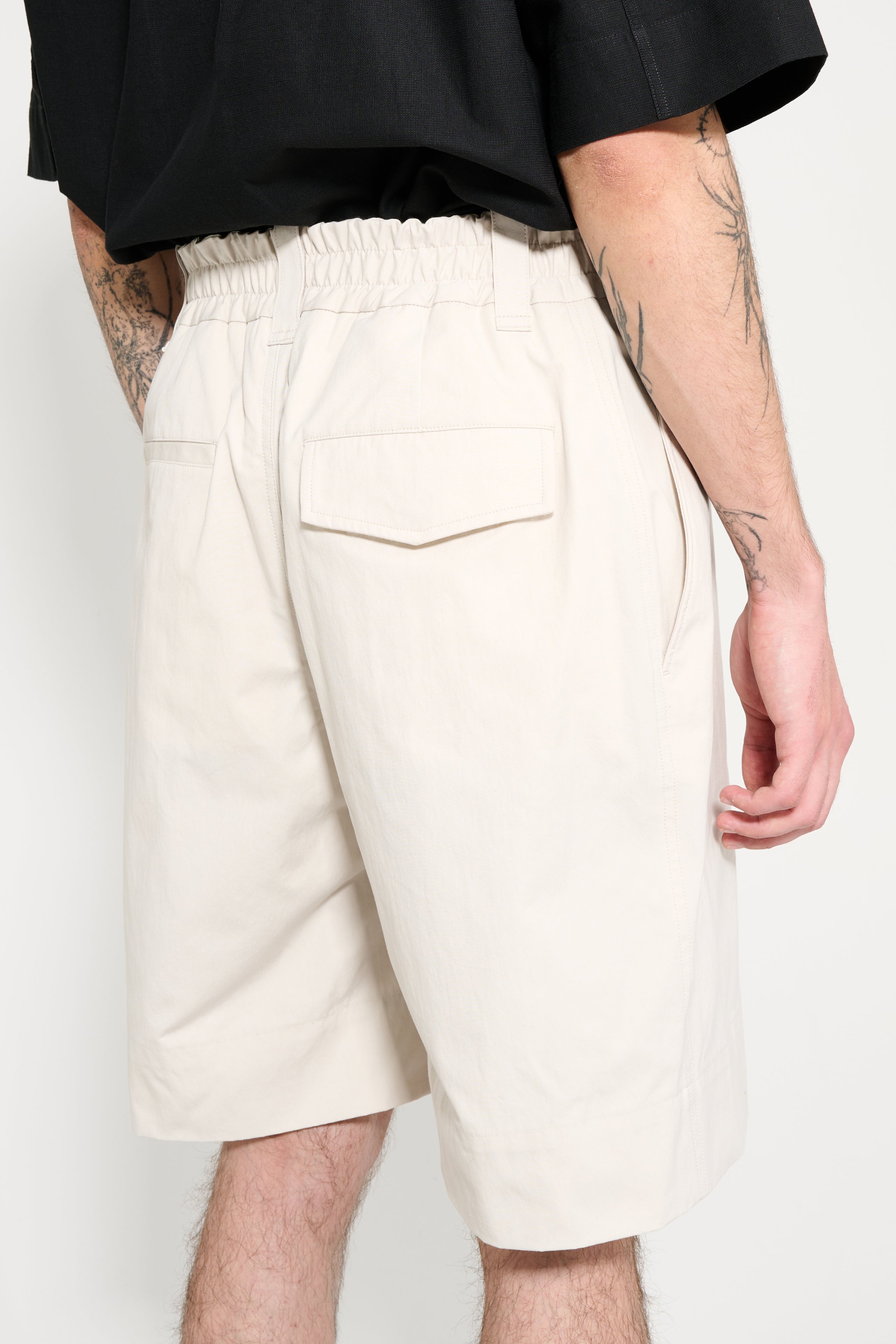 Margaret Howell Relaxed Shorts Heavy Cotton Poplin Chalk