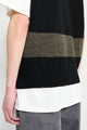 Margaret Howell MHL Block Stripe Slipover Dry Wool Black / Olive