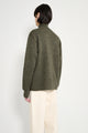 Margaret Howell MHL Stripe Zip Through Dry Wool Olive / Black