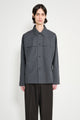 Margaret Howell MHL Storm Flap Shirt Dry Cotton Linen Carbon