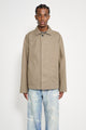 Margaret Howell MHL Raglan Jacket Plain Cotton Drill Taupe