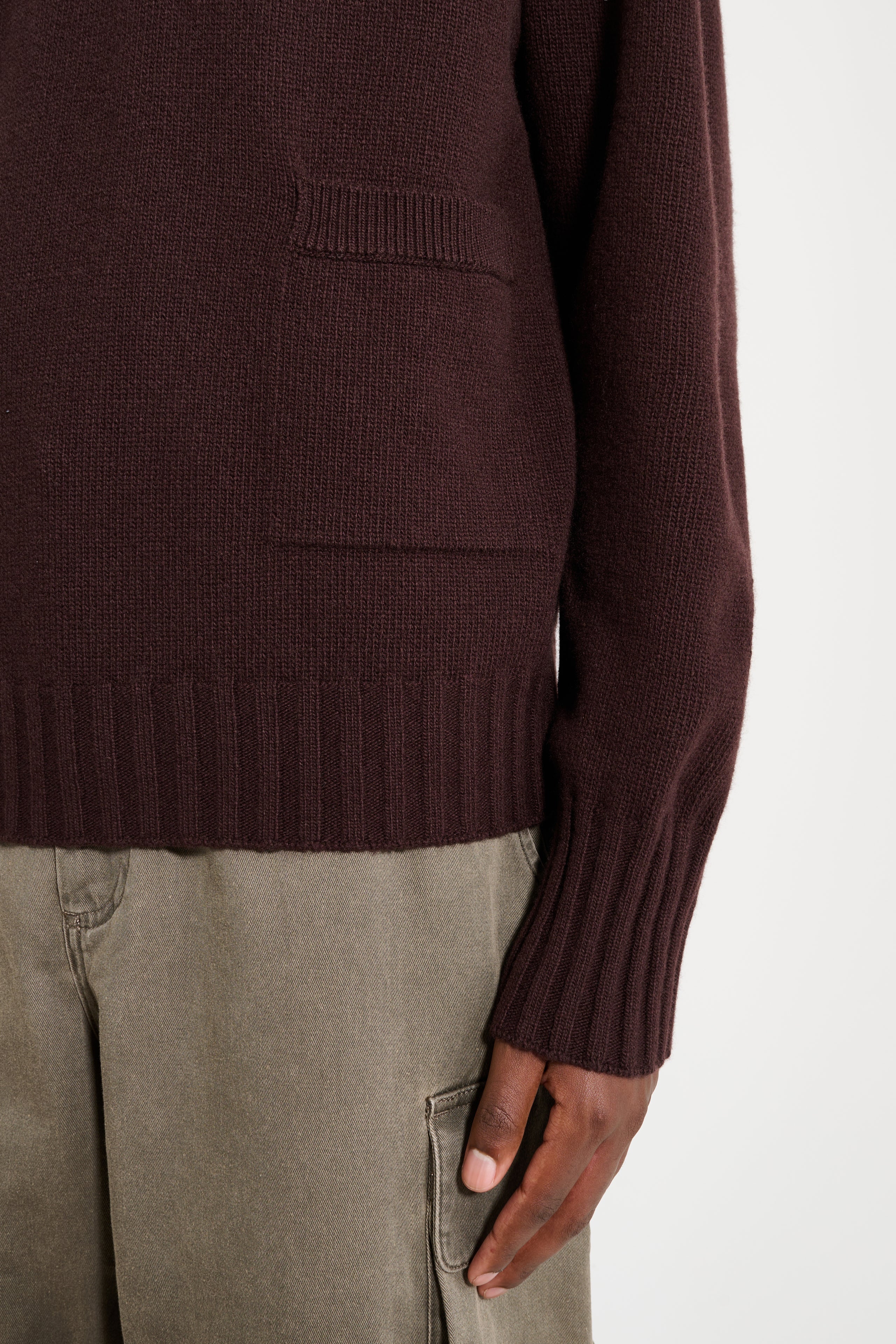 Margaret Howell Single Pocket Crew Geelong Mahogany