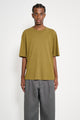 Margaret Howell MHL Simple T-shirt Organic Cotton Linen Jersey Moss