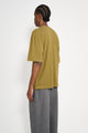Margaret Howell MHL Simple T-shirt Organic Cotton Linen Jersey Moss