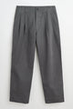 Margaret Howell MHL Stitch Pleat Trousers Compact Cotton Charcoal