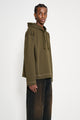 Margaret Howell MHL Button Hoodie Open End Jersey Seaweed