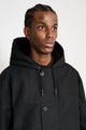 Margaret Howell MHL Hooded Deck Parka Dry Cotton Canvas Black