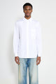 Margaret Howell Basic Shirt Fine Cotton Stripe White / Grey