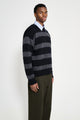Margaret Howell MHL Graphic Striped Crew Black / Charcoal