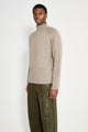 Margaret Howell MHL Rolled Edge Roll Neck Dry Merino Taupe