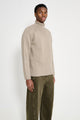 Margaret Howell MHL Rolled Edge Roll Neck Dry Merino Taupe
