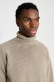 Margaret Howell MHL Rolled Edge Roll Neck Dry Merino Taupe