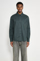 Margaret Howell MHL Overall Shirt Lightweight Brushed Cotton Algae