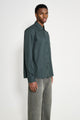 Margaret Howell MHL Overall Shirt Lightweight Brushed Cotton Algae