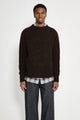 Margaret Howell MHL Chunky Seamless Crew Neck Dark Brown
