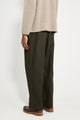 Margaret Howell MHL Wide Waistband Trousers Dry Cotton Cedar