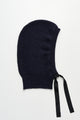 Margaret Howell MHL Knitted Hood Lambswool Dark Navy
