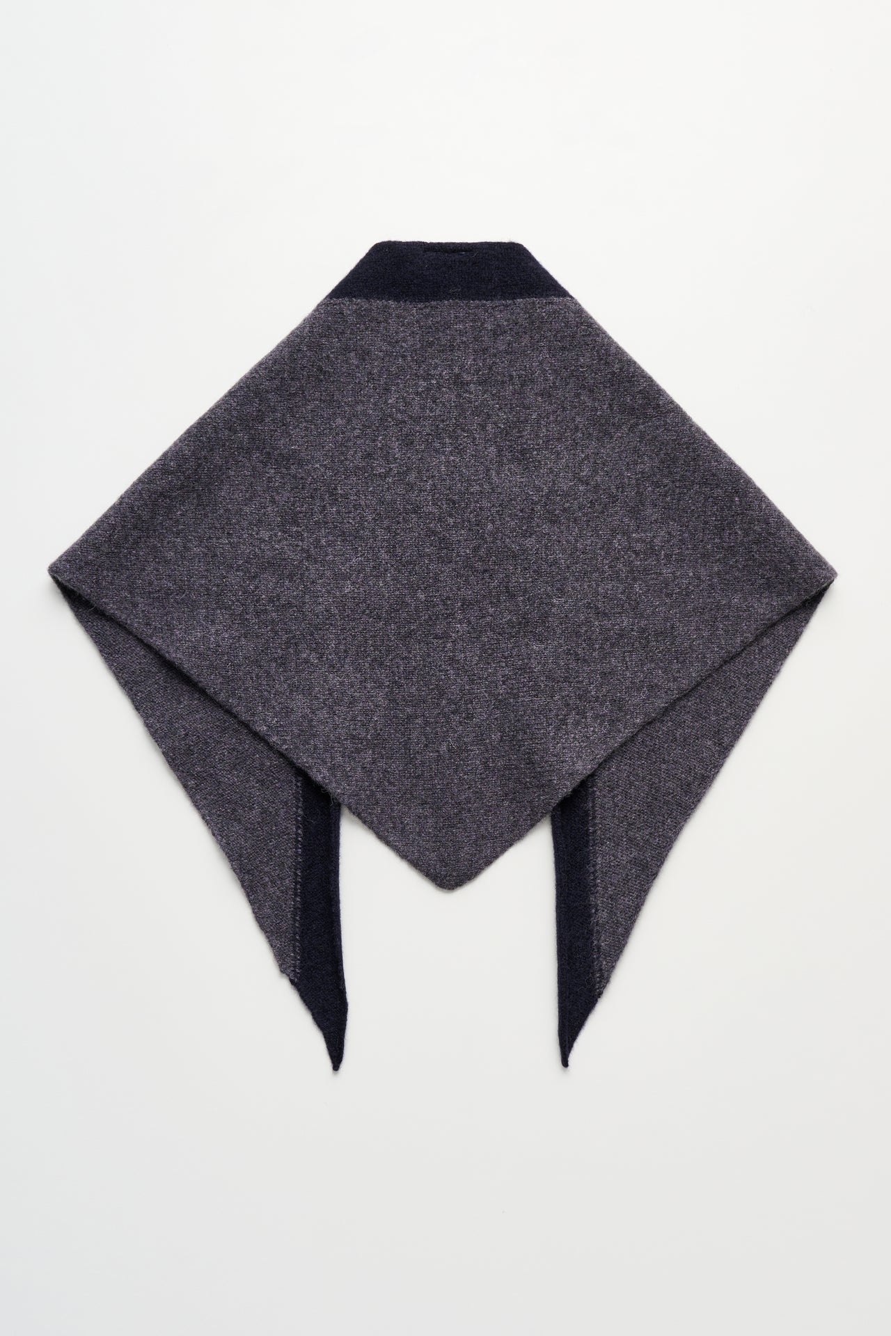 Margaret Howell MHL Tipped Scout Scarf Lambswool Grey / Ink