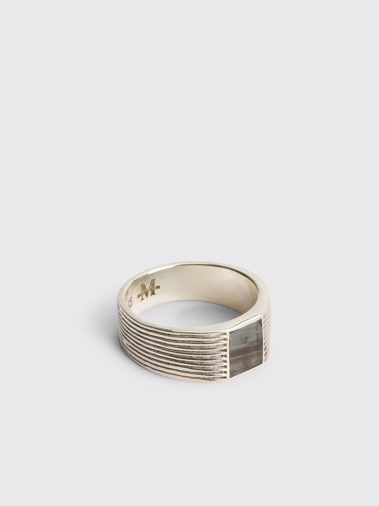 Maiden Name Dan Ring Onyx Silver