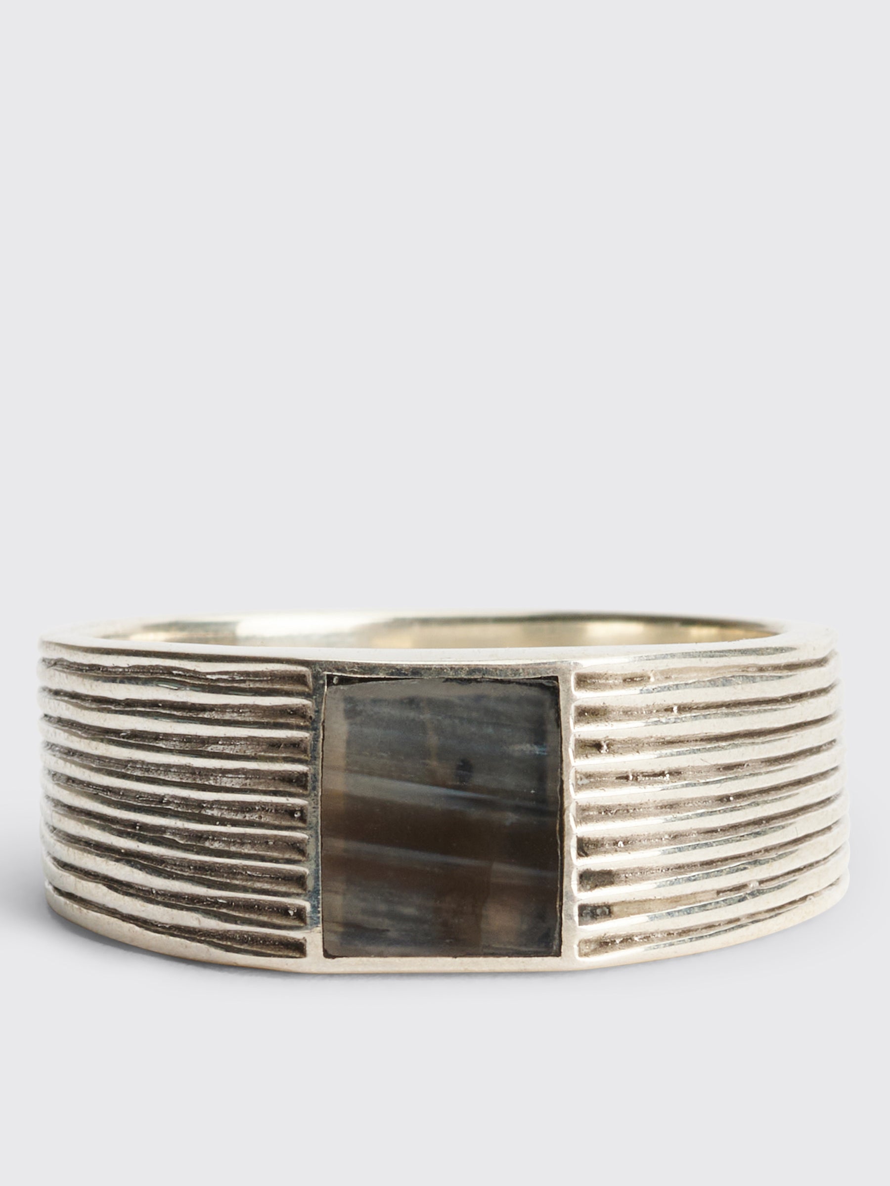 Maiden Name Dan Ring Onyx Silver