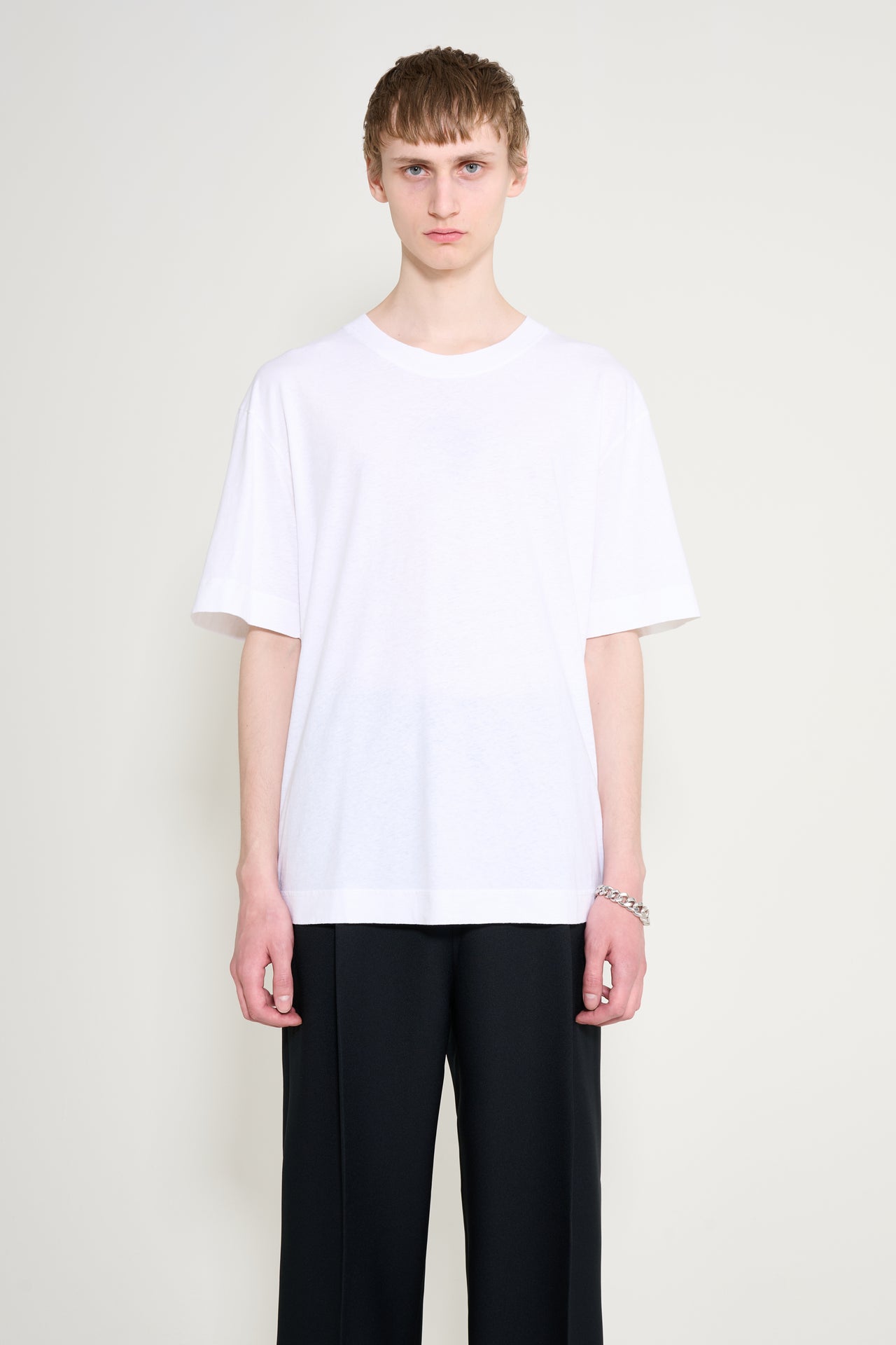 Margaret Howell MHL Simple T-shirt Cotton Linen Jersey White