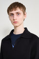 Margaret Howell MHL Zip Up Polo Jumper Black