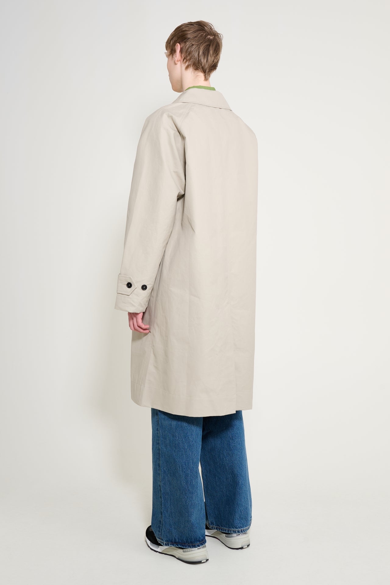 Margaret Howell MHL Railway Mac Dry Cotton Canvas Concrete