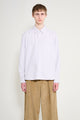 Margaret Howell MHL Overall Shirt Plainweave Cotton Canvas Pebble