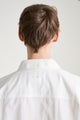 Margaret Howell MHL Short Sleeve PJ Shirt Cotton Linen Poplin Chalk