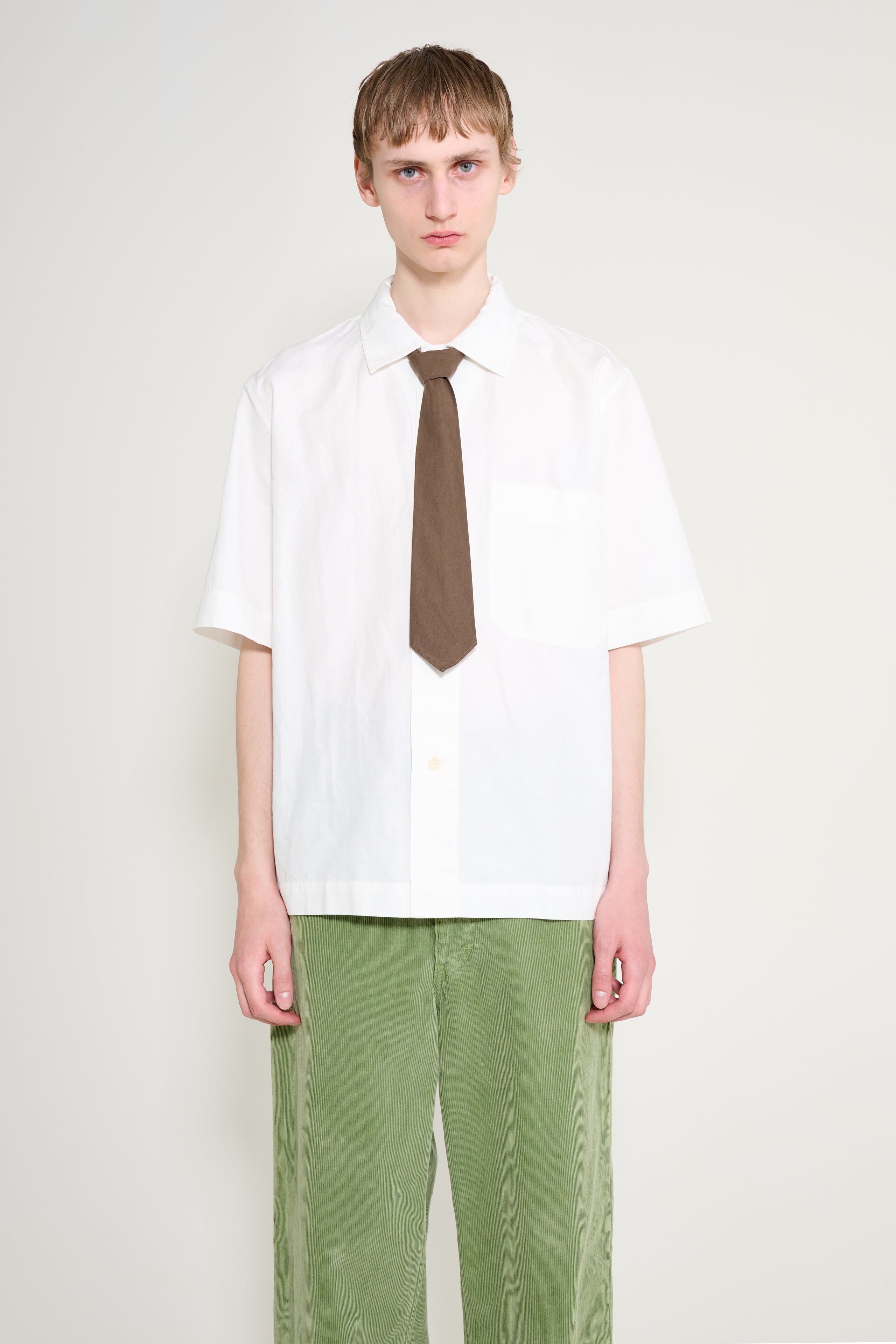 Margaret Howell MHL Tie Sanded Cotton Poplin Umber