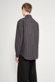 Margaret Howell MHL Basic Shirt Bold Stripe Cotton Off Black / Khaki