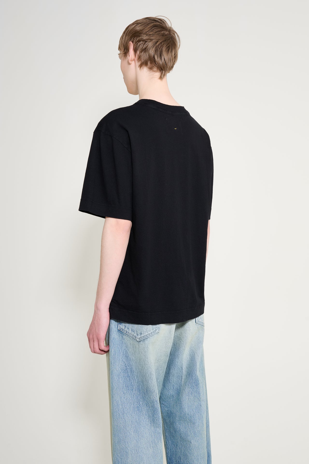 Margaret Howell MHL Simple T-shirt Cotton Linen Jersey Black