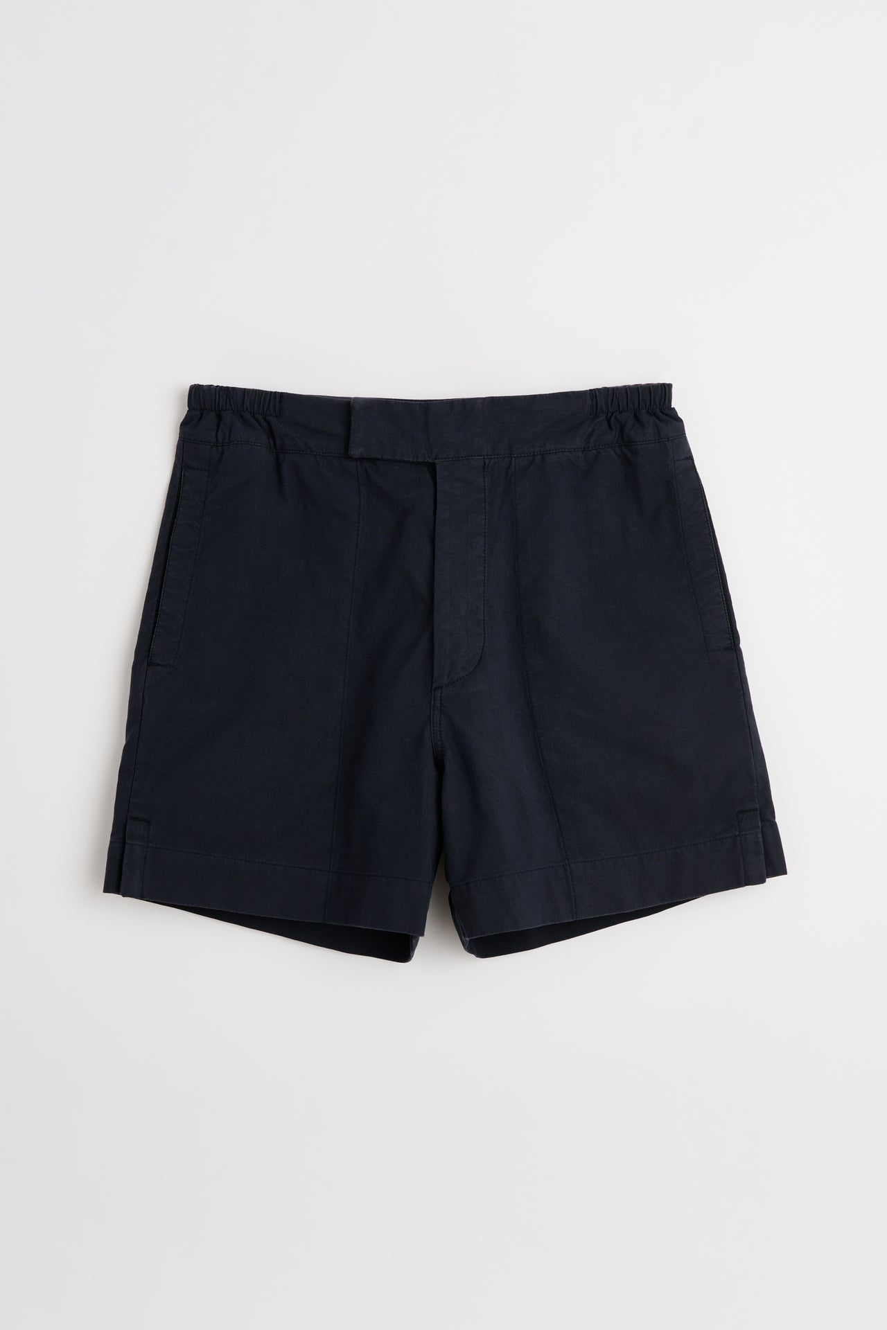 Margaret Howell MHL Gym Shorts Washed Cotton Ripstop Ink